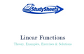 Linear Functions Study Script