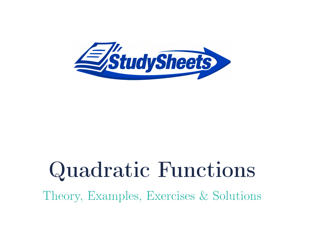 Quadratic Function Study Script
