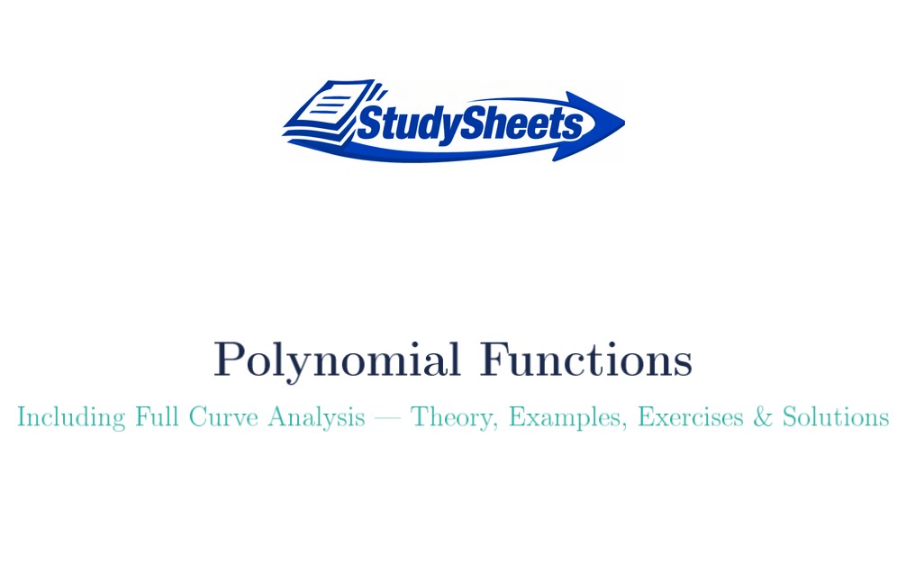 Polynomial Functions Study Script