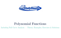 Polynomial Functions Study Script