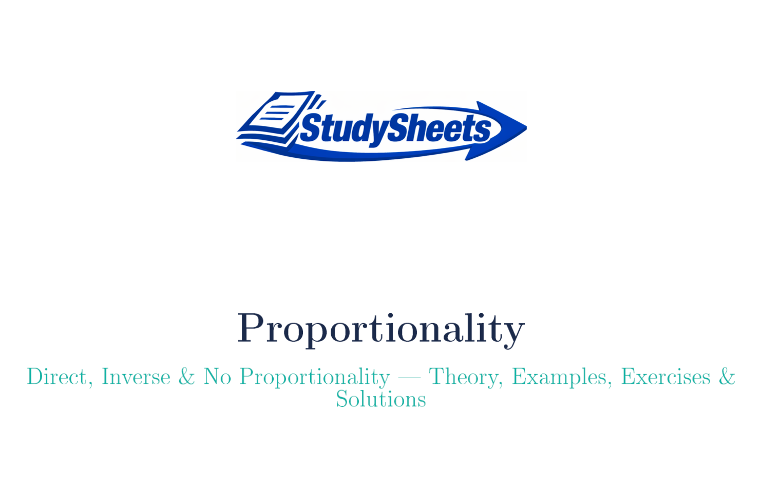 Proportionality Study Script