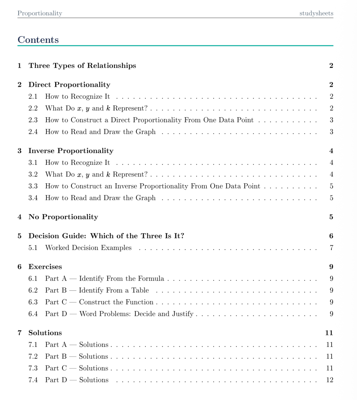 Proportionality Study Script