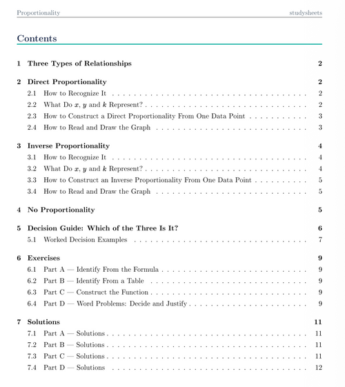 Proportionality Study Script